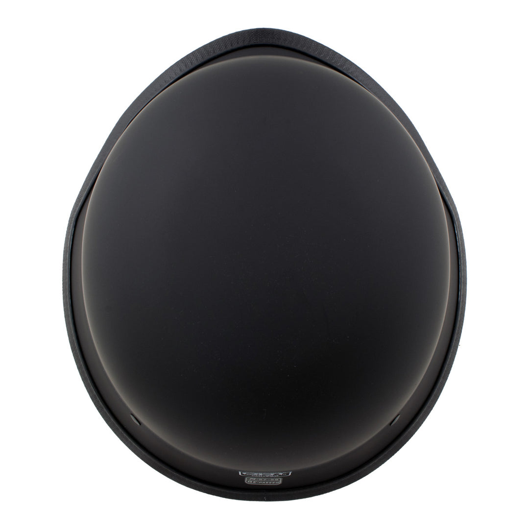 Milwaukee Helmets MPH9740DOT Motorrad DOT German Style Matte Black Half Face Motorcycle Bikers Helmet