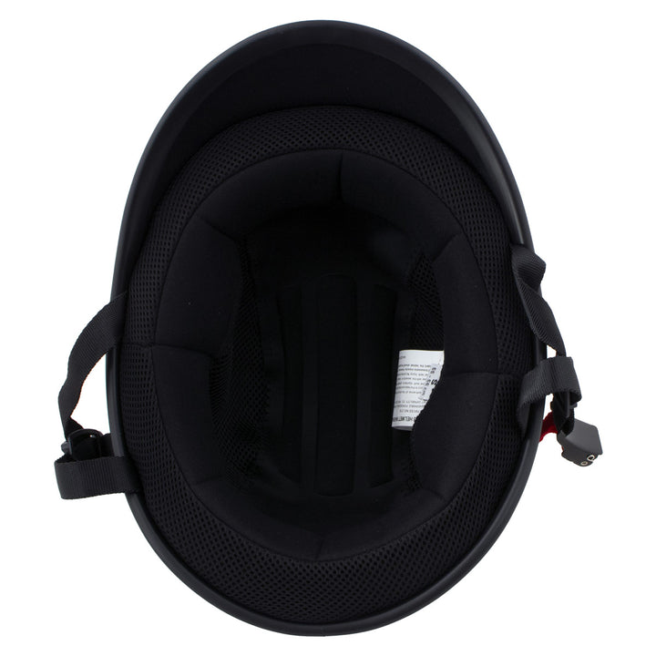 Milwaukee Helmets Polo Style Matte Black Motorcycle Half Face Helmet DOT Approved MPH9750DOT