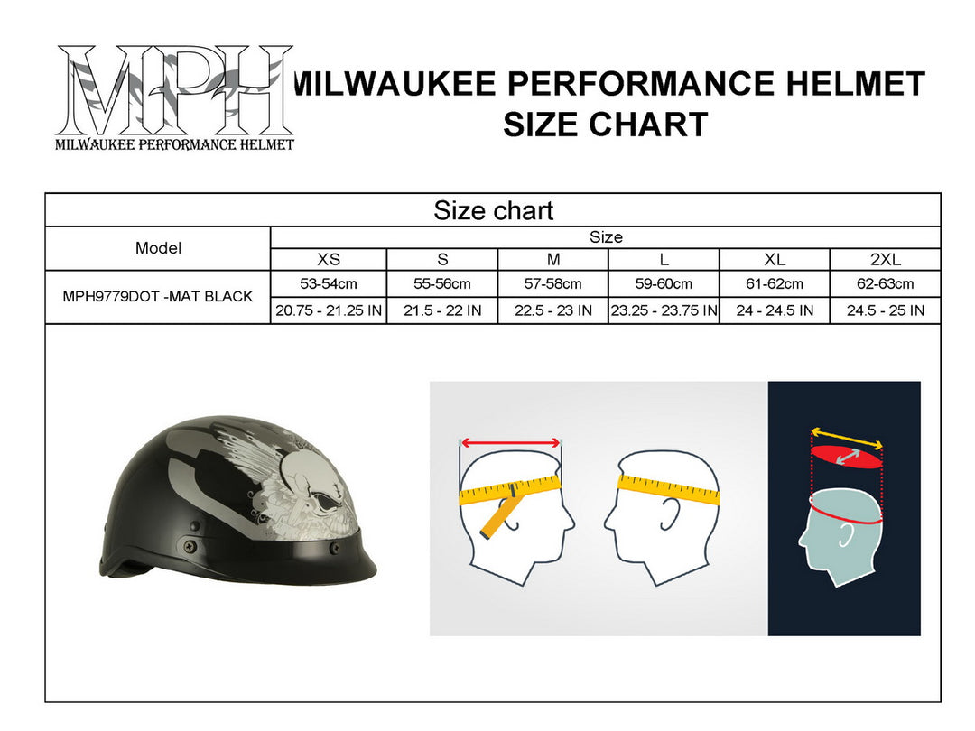 Milwaukee Helmets MPH9779 Black &
