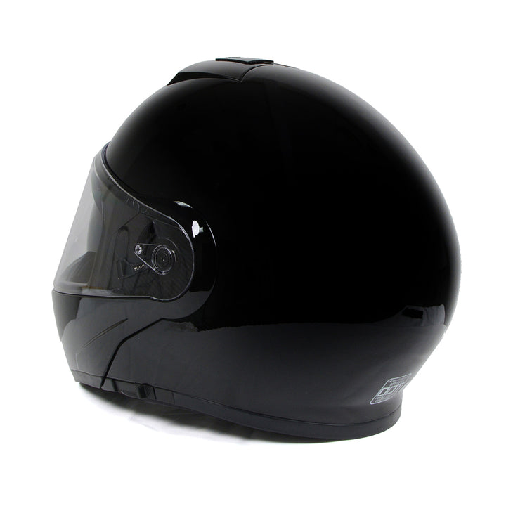 Milwaukee Helmets MPH9813DOT Gloss Black Menace DOT Approved Motorcycle Modular Helmet w/ Drop Down Visor