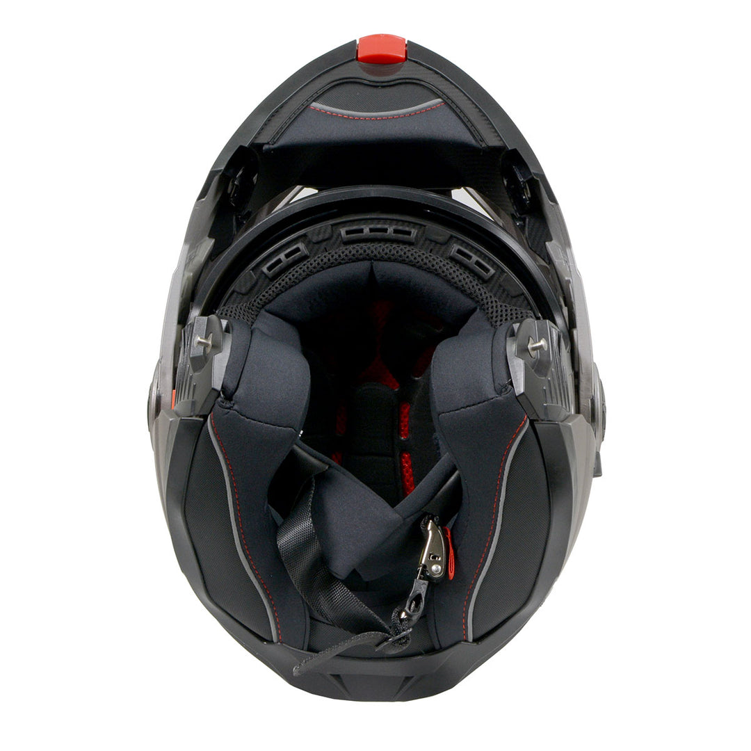 Milwaukee Helmets Silver Ominous Dual Sport Advanced Motorcycle Modular Helmet Biker DOT Approved MPH9822DOT