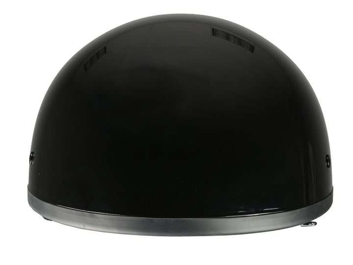 Milwaukee Performance Helmets MPH9851N Novelty Classic Glossy Black Half Helmet w/ Drop Down Visor