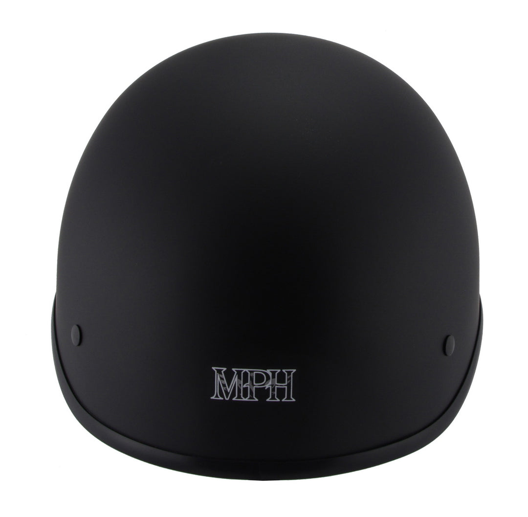 Milwaukee Performance Helmets MPH9860N Derby Novelty Matte Black Half Helmet