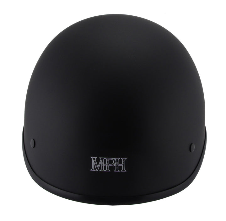 Milwaukee Performance Helmets MPH9860N Derby Novelty Matte Black Half Helmet