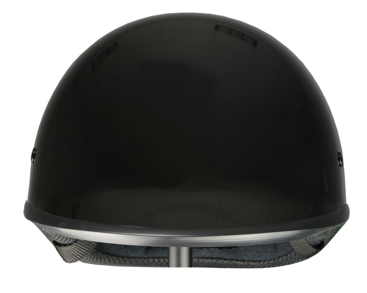 Milwaukee Performance Helmets MPH9861N Derby Novelty Glossy Black Half Helmet