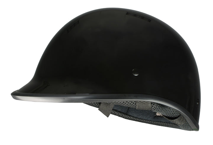 Milwaukee Performance Helmets MPH9861N Derby Novelty Glossy Black Half Helmet
