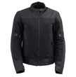Milwaukee Leather Women's Shade Black Textile Motorcycle Jacket w/ CE Armor - MPL22706
