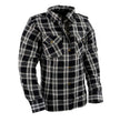 Milwaukee Leather MPL2600 Women’s Plaid Flannel Biker Shirt w/ CE Approved Armor - Reinforced w/ Aramid Fiber