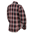 Milwaukee Leather MPL2604 Women’s Ember Flannel Biker Shirt - CE Approved Armor - Reinforced w/ Aramid Fiber