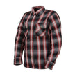Milwaukee Leather MPL2604 Women’s Ember Flannel Biker Shirt - CE Approved Armor - Reinforced w/ Aramid Fiber