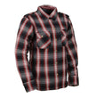 Milwaukee Leather MPL2604 Women’s Ember CE Armored Plaid Flannel Biker Shirt - Reinforced w/ Aramid Fiber