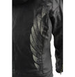 Milwaukee Leather MPL2745 Women's Black Zipper Front Jacket with Full Sleeve Removable Hoodie