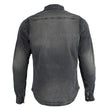 Milwaukee Leather MPM1620 Men's Black Flannel Biker Shirt w/ CE Approved Armor - Reinforced w/ Aramid Fibers