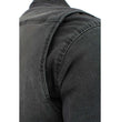 Milwaukee Leather MPM1620 Men's Black Flannel Biker Shirt w/ CE Approved Armor - Reinforced w/ Aramid Fibers