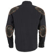 Milwaukee Leather MPM1622 Men's Black Armored Denim Long Sleeve Shirt Reinforced w/ Aramid Fibers