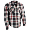 Milwaukee Leather MPM1625 Men's Armored Plaid Riding Shirt - CE Shoulder & Elbow Armor - Aramid Reinforced