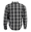 Milwaukee Leather MPM1630 Men's Plaid Flannel Biker Shirt w/ CE Armor - Reinforced w/ Aramid Fibers