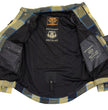 Milwaukee Leather MPM1639 Men's Plaid Flannel Biker Shirt with CE Approved Armor - Reinforced w/ Aramid Fibers