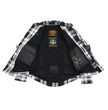Milwaukee Leather MPM1644 Men's Plaid Flannel Biker Shirt with CE Approved Armor - Reinforced w/ Aramid Fiber