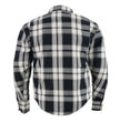 Milwaukee Leather MPM1644 Men's Plaid Flannel Biker Shirt with CE Approved Armor - Reinforced w/ Aramid Fiber