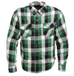 Milwaukee Leather MPM1651 Men's Plaid Flannel Biker Shirt with CE Approved Armor - Reinforced w/ Aramid Fiber
