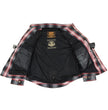 Milwaukee Leather MPM1653 Men's Plaid Flannel Biker Shirt with CE Approved Armor - Reinforced w/ Aramid Fibers