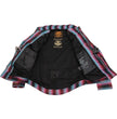 Milwaukee Leather MPM1654 Men's Plaid Flannel Biker Shirt with CE Approved Armor - Reinforced w/ Aramid Fiber