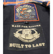 Milwaukee Leather MPM1656 Blue and Orange Flannel Biker Shirt for Men with CE Armor - Reinforced w/ Aramid Fiber