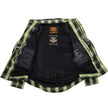 Milwaukee Leather MPM1658 Men's Plaid Flannel Biker Shirt with CE Approved Armor - Reinforced w/ Aramid Fiber