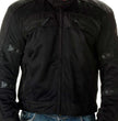 Milwaukee Leather Men's Devious Black Textile Motorcycle Jacket w/ CE Armor - MPM17025