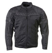 Milwaukee Leather Men's Shadow Black Textile Motorcycle Jacket w/ CE Armor - MPM17030