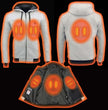Nexgen Heat Men’s Silver Heated Hoodie Jacket – Winter Motorcycle Riding Gear for Cold Outdoors MPM1714SET