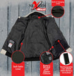 Nexgen Heat Men’s Silver Heated Hoodie Jacket – Winter Motorcycle Riding Gear for Cold Outdoors MPM1714SET