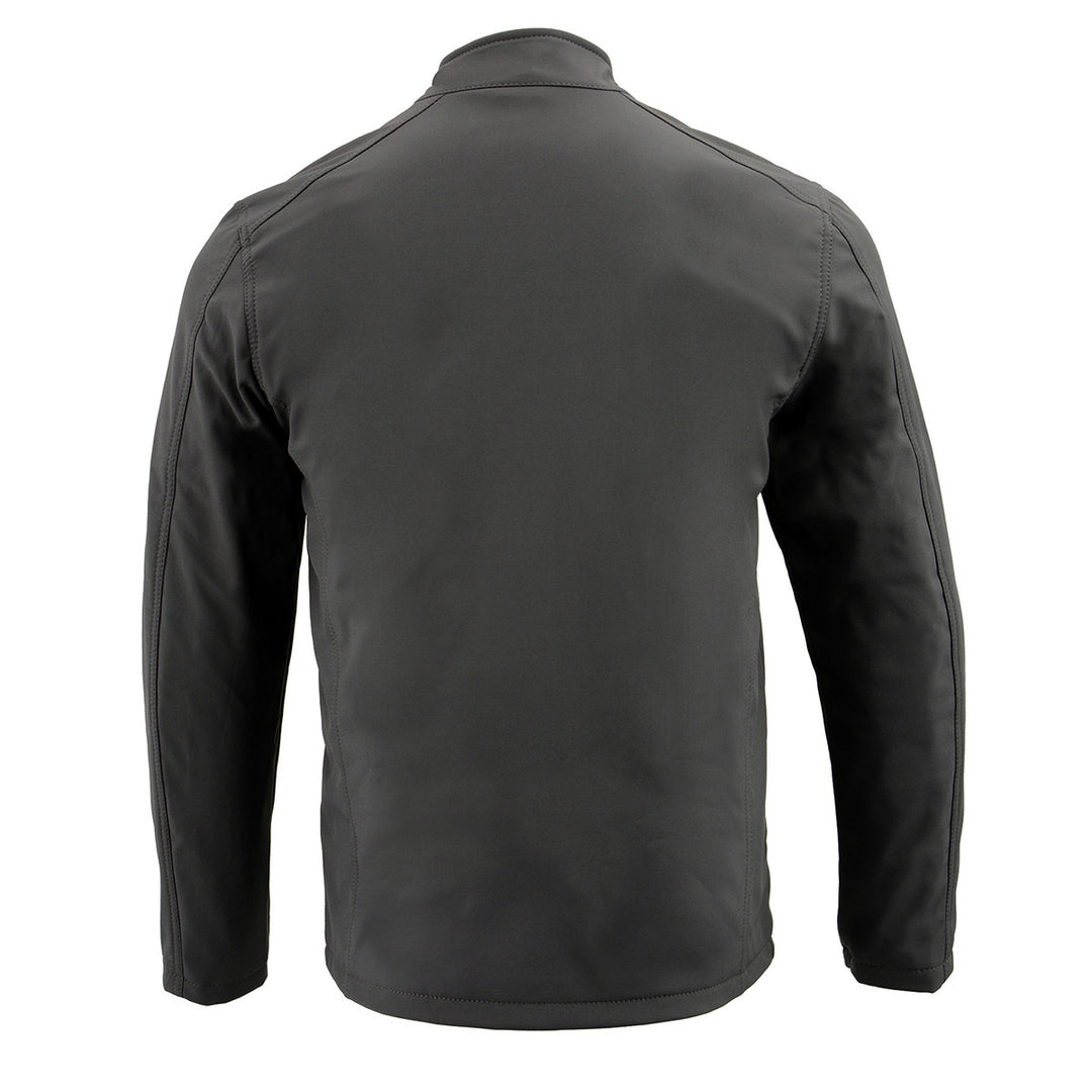 Nexgen Heat NXM1762SET Men’s Black Soft Shell Heated Jacket w/ Standup Collar - for Outdoor Winter Cold Weather Activities