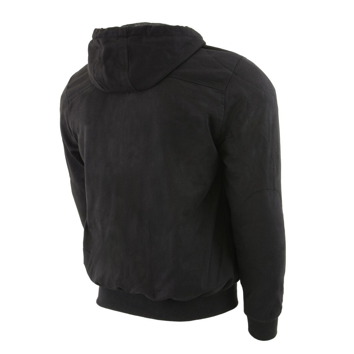 Milwaukee Leather Men's Black Streetguard Riding Hoodie - Aramid Reinforced with CE Shoulder and Elbow Armor - MPM1788