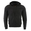 Milwaukee Leather Men's Black Streetguard Riding Hoodie - Aramid Reinforced with CE Shoulder and Elbow Armor - MPM1788