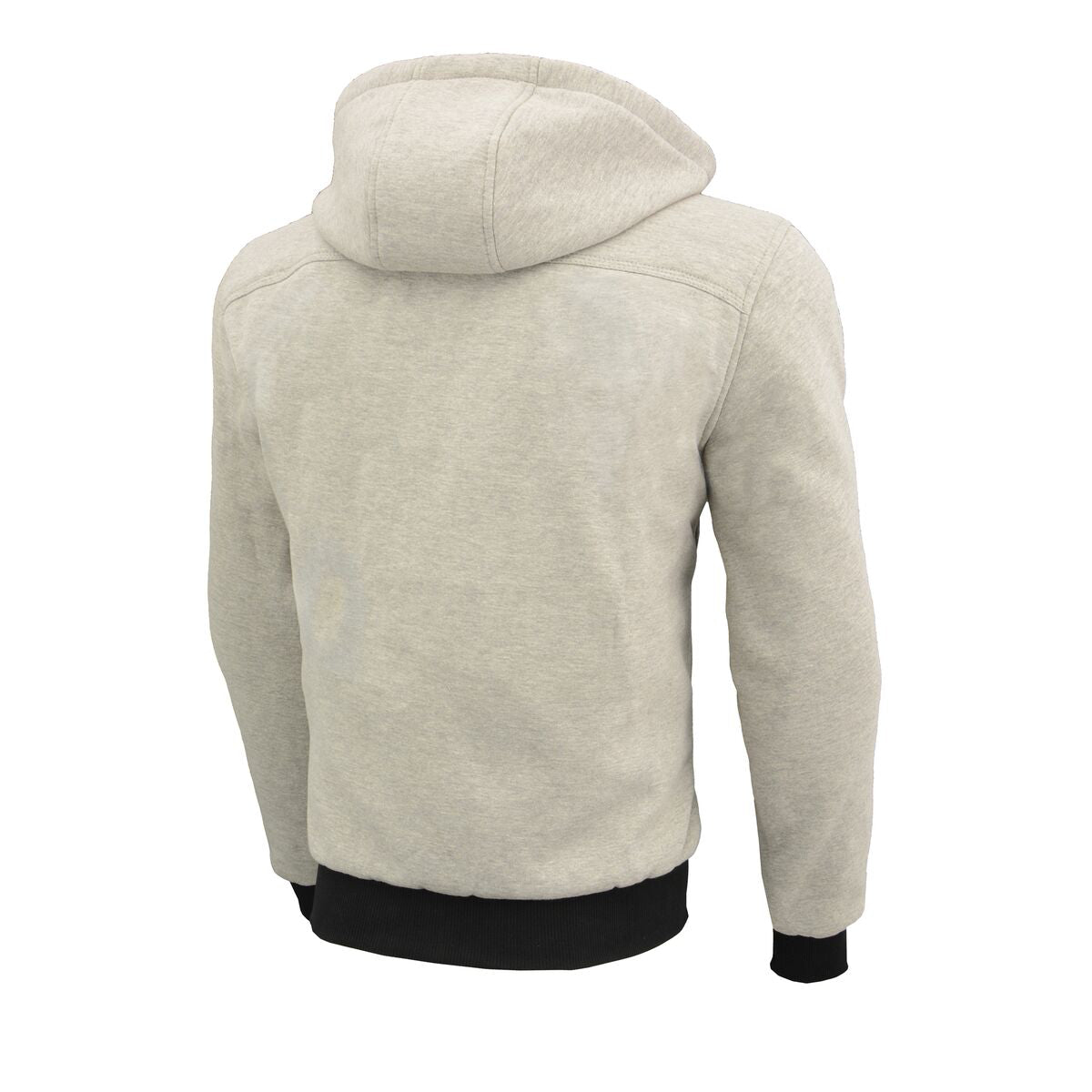 Milwaukee Leather Men's Silver Streetguard Riding Hoodie - Aramid Reinforced with CE Shoulder and Elbow Armor - MPM1788