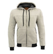 Milwaukee Leather Men's Silver Streetguard Riding Hoodie - Aramid Reinforced with CE Shoulder and Elbow Armor - MPM1788