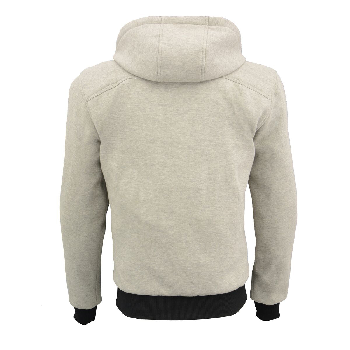 Milwaukee Leather Men's Silver Streetguard Riding Hoodie - Aramid Reinforced with CE Shoulder and Elbow Armor - MPM1788