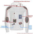 Milwaukee Leather Men's Black Streetguard Riding Hoodie - Aramid Reinforced with CE Shoulder and Elbow Armor - MPM1788