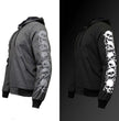 Milwaukee Leather Men's Bare Bones Charcoal Reflective Skull CE Armored Riding Hoodie, Shoulder & Elbow Armor - MPM1799