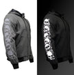 Milwaukee Leather Men's Bare Bones Charcoal Reflective CE Armored Riding Hoodie, Shoulder-Elbow Armor - MPM1798