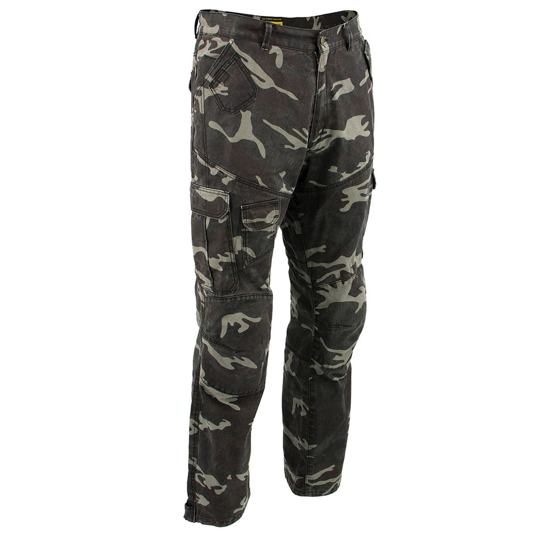 Milwaukee Leather MPM5592 Men's Camo CE Armored Motorcycle Denim Jeans Pants Reinforced w/ Aramid Fibers
