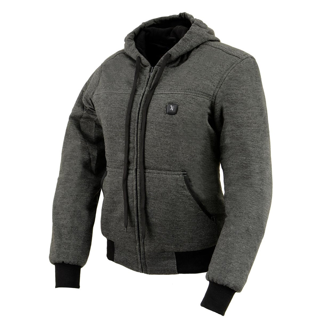 NexGen Heat Women’s Grey Heated Hoodie Jacket, – Front Zipper Insulated Thermal Wear - NXL2713