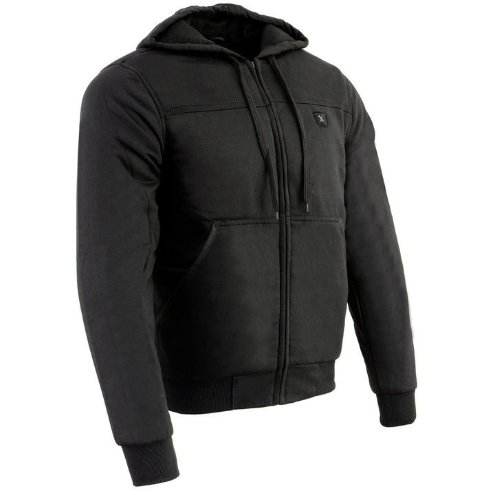 Nexgen Heat Men’s Heated Sweatshirt Hoodie – Black Cold-Weather Gear for Riding &amp; Outdoor NXM1713SET