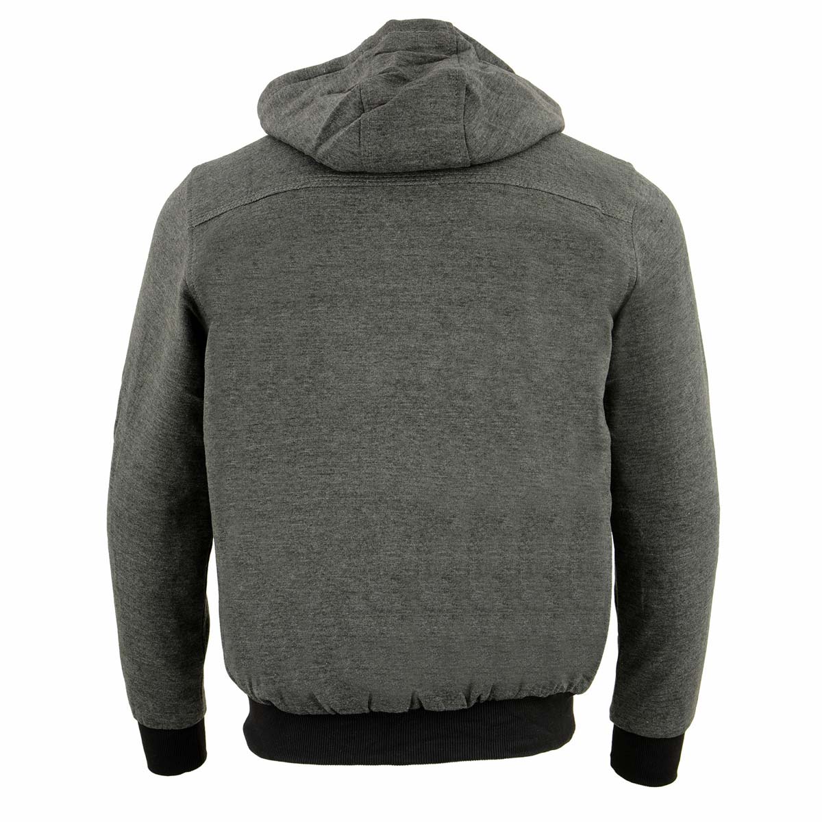 Nexgen Heat Men’s Grey Heated Hoodie Jacket – Winter Motorcycle Riding Gear for Cold Outdoors MPM1713SET