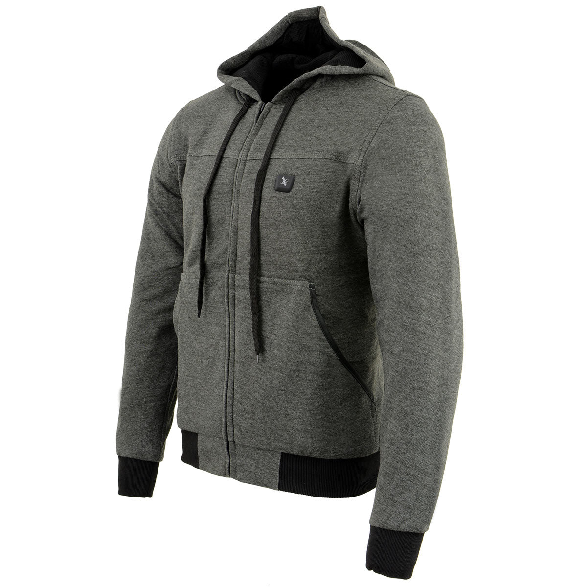 Nexgen Heat Men’s Black Heated Hoodie Jacket – Winter Motorcycle Riding Gear for Cold Outdoors MPM1713SET