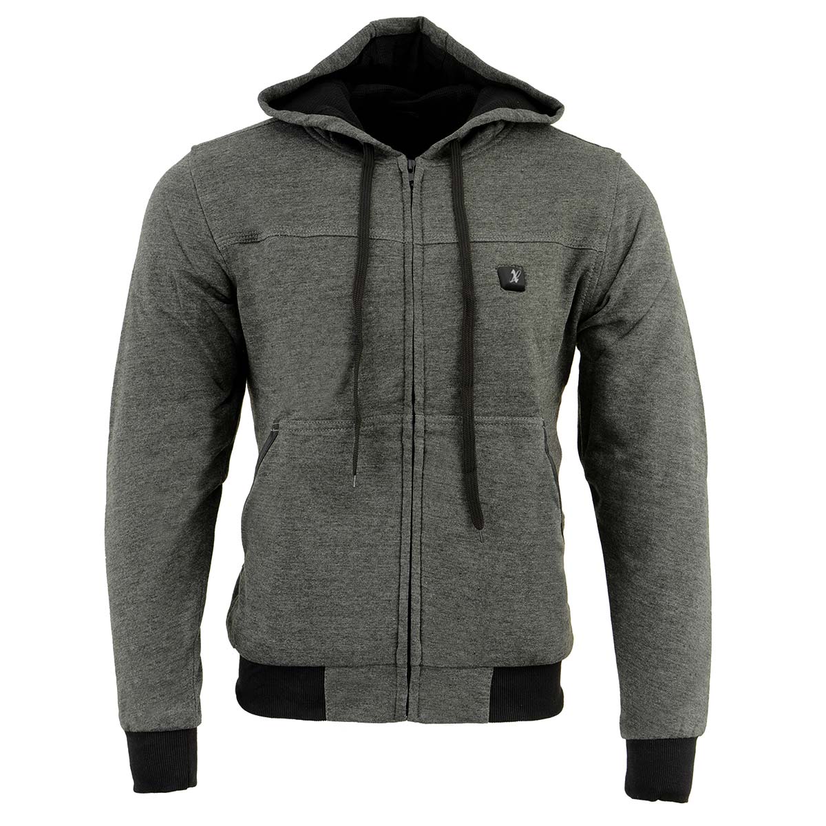Nexgen Heat Men’s Black Heated Hoodie Jacket – Winter Motorcycle Riding Gear for Cold Outdoors MPM1713SET