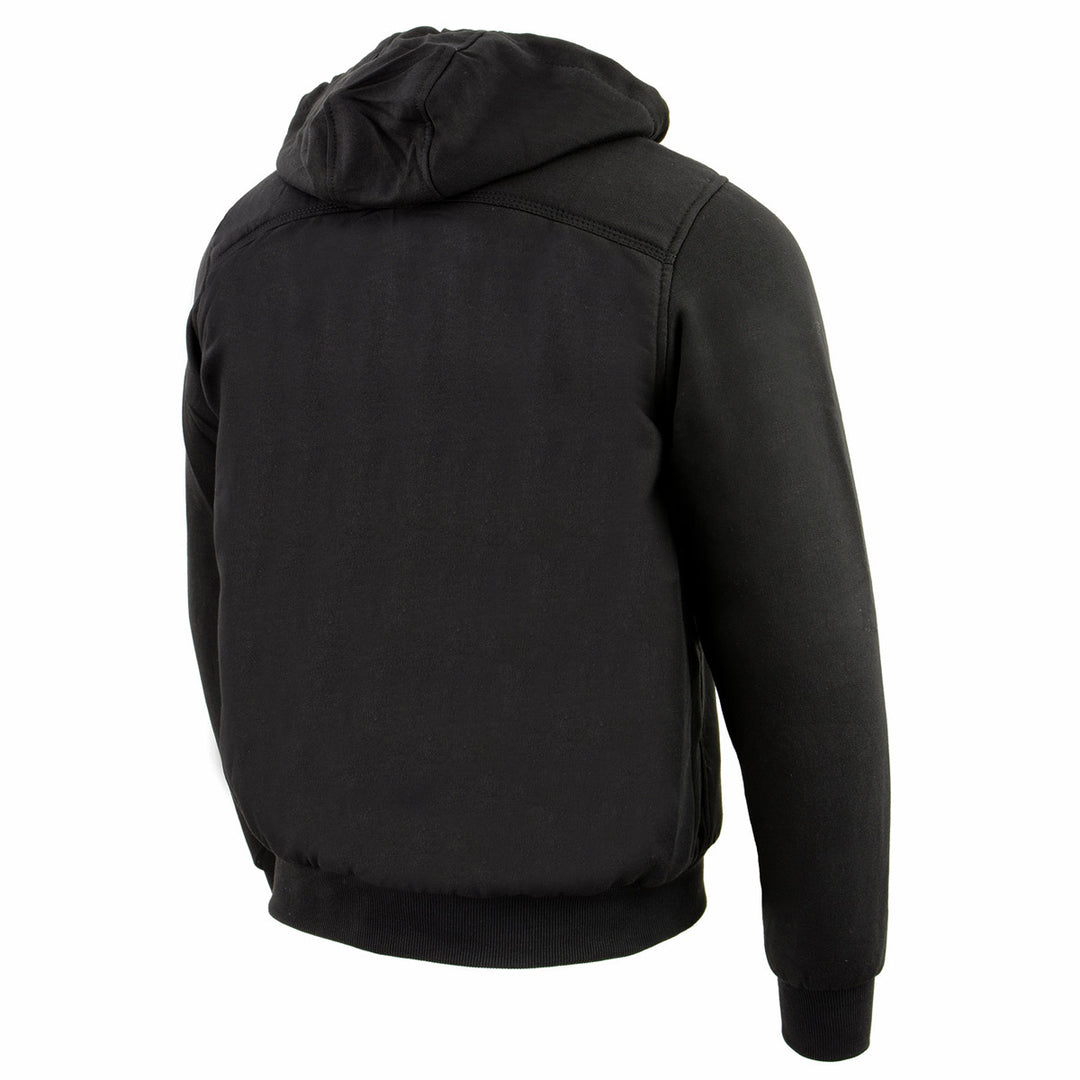 Nexgen Heat Men’s Black Heated Hoodie Jacket – Winter Motorcycle Riding Gear for Cold Outdoors MPM1714SET