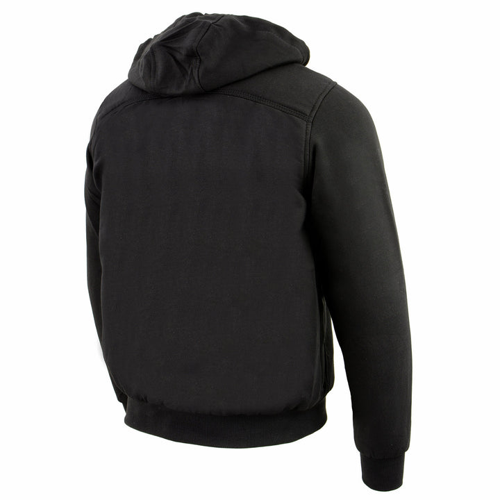 Nexgen Heat Men’s Black Heated Hoodie Jacket – Winter Motorcycle Riding Gear for Cold Outdoors MPM1714SET